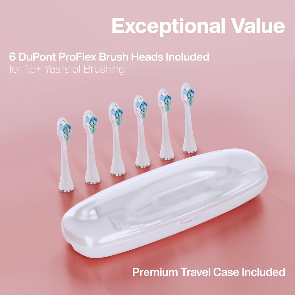 Estuche premium Aquasonic abierto protegiendo el cepillo para viajar seguro