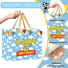 aqwithaj tarjeta de felicitación 2 años lista para mensaje personalizado