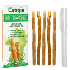 ARAQIN empaque frontal del pack miswak, presentación lista para viajar y fresca