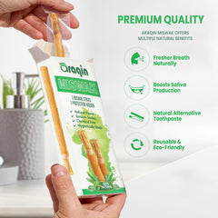 ARAQIN palitos miswak en bolso de viaje, opción ecológica y sin líquidos