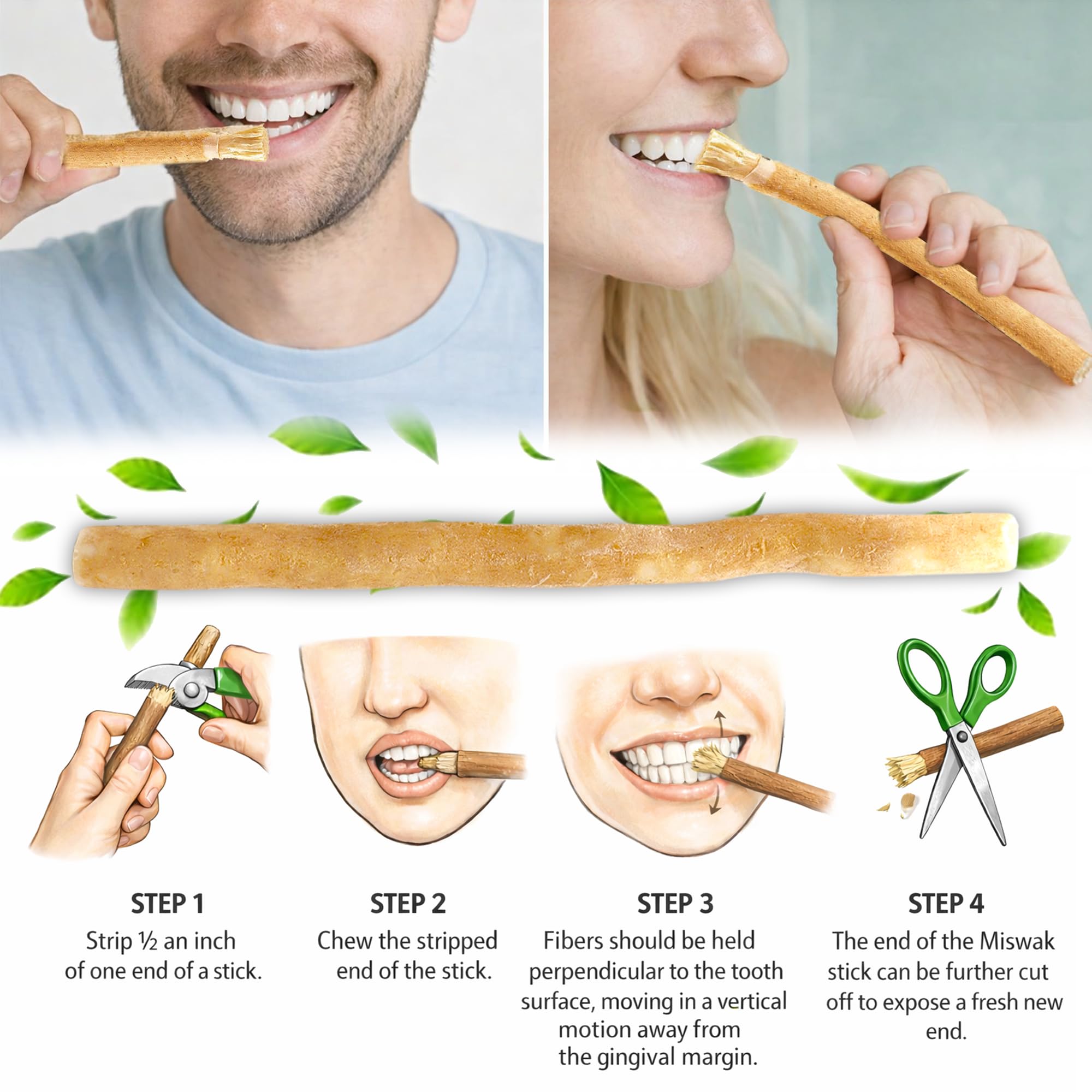 ARAQIN palitos miswak al vacío preservados para mantener frescura y seguridad