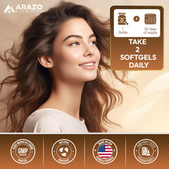 Arazo Nutrition bote abierto con cápsulas en interior, suministro de 120 unidades