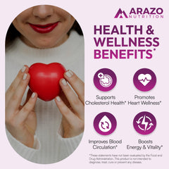 Arazo Nutrition cápsula en mano para comparar tamaño y dosificación