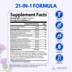 Arazo Nutrition etiqueta en primer plano con ingredientes y dosis visibles