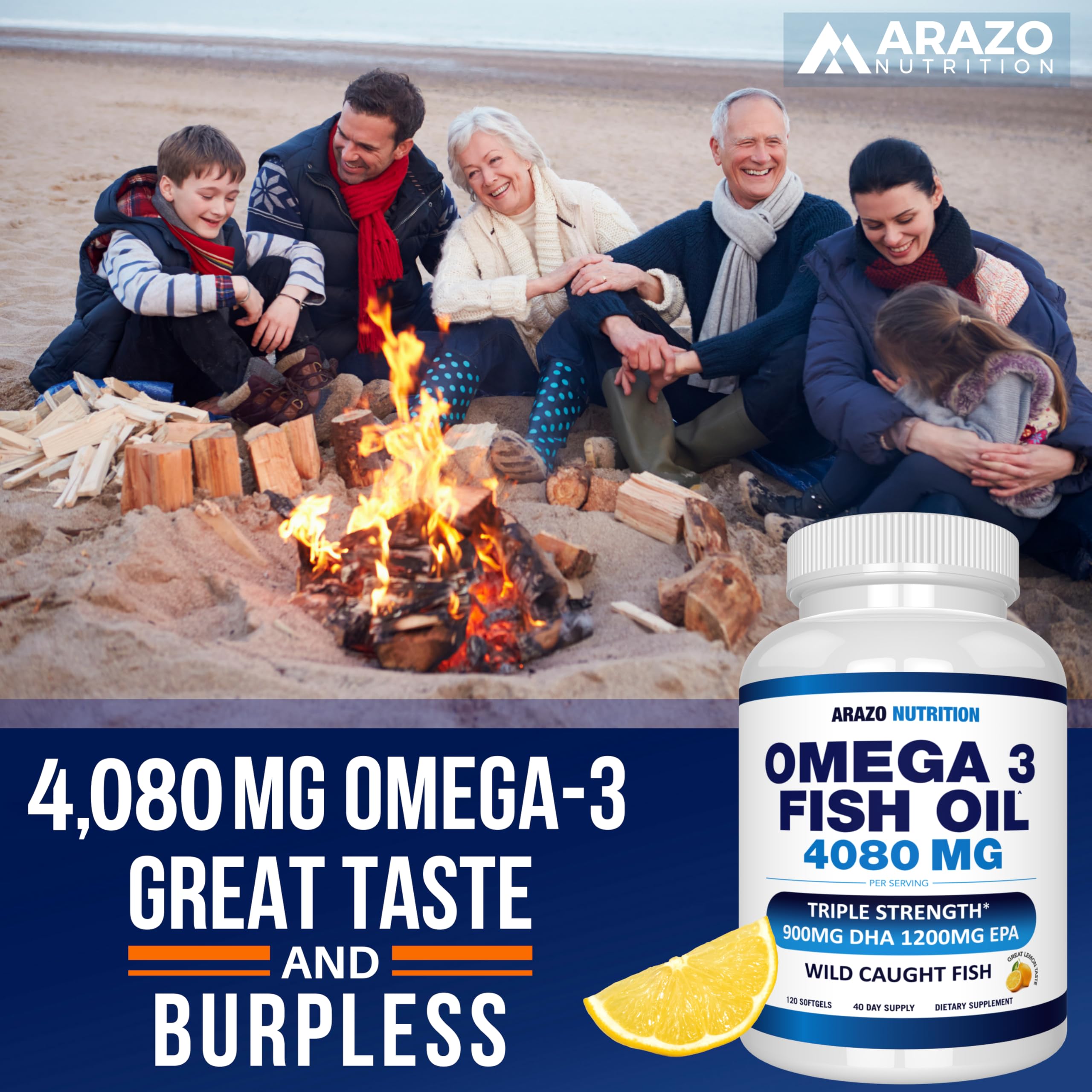Arazo Nutrition sellos de certificación mostrando pesca sostenible