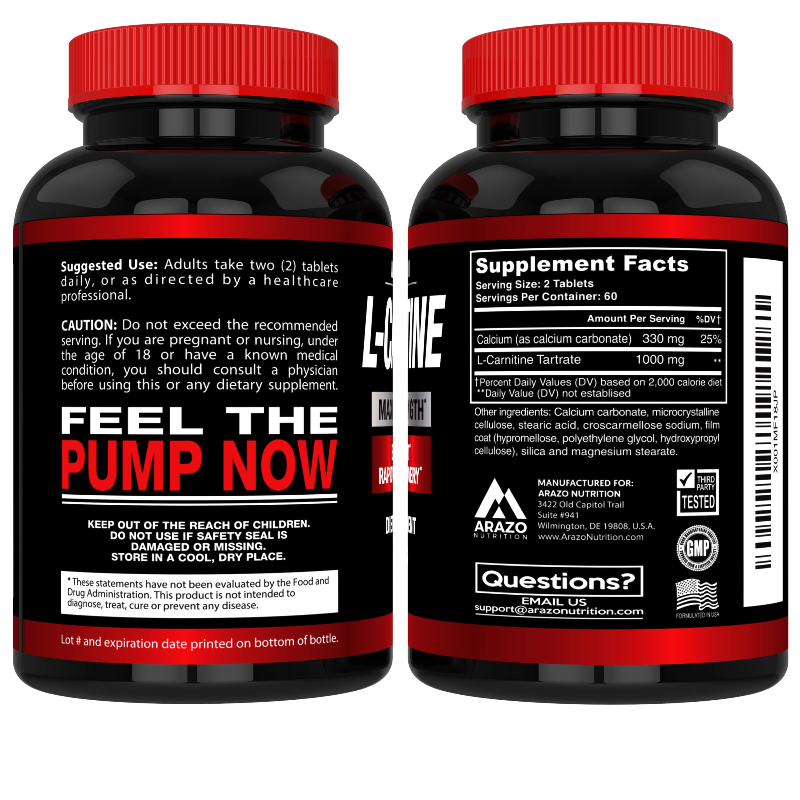 Close-up de tabletas Arazo Nutrition para apreciar textura y calidad