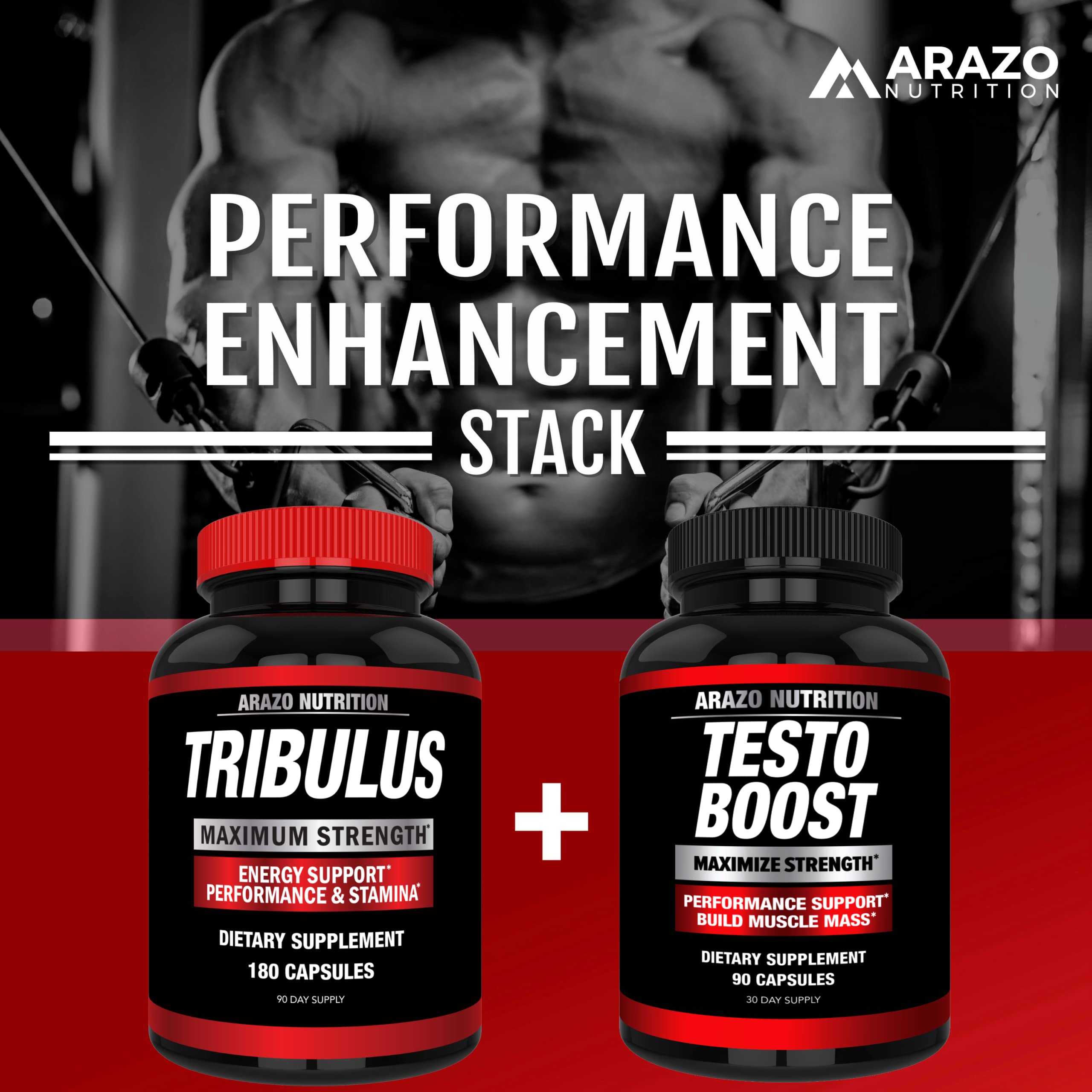Arazo Nutrition cápsula en uso junto a equipo de gimnasio para energía