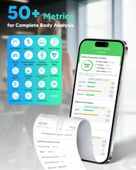 arboleaf pantalla 7 en 1 encendida mostrando peso e indicadores clave rápidamente