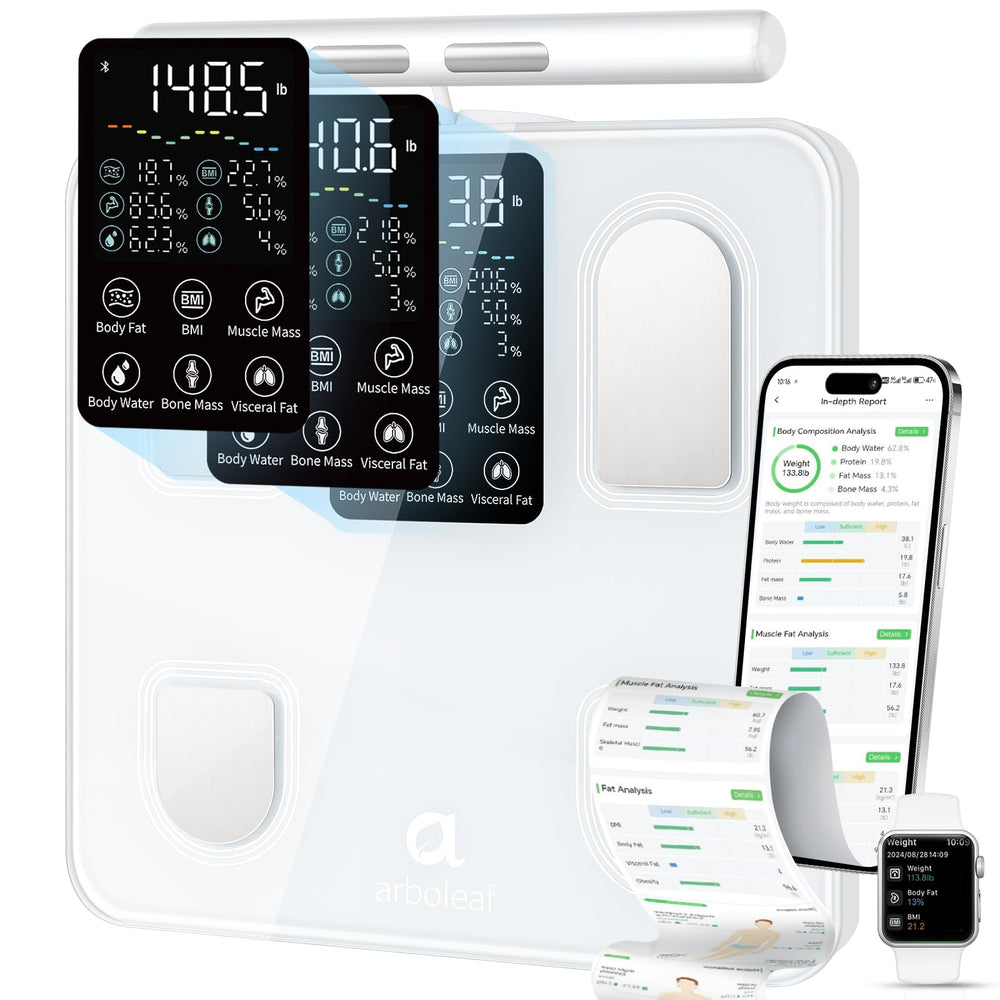 arboleaf vista frontal de plataforma de vidrio para mediciones precisas