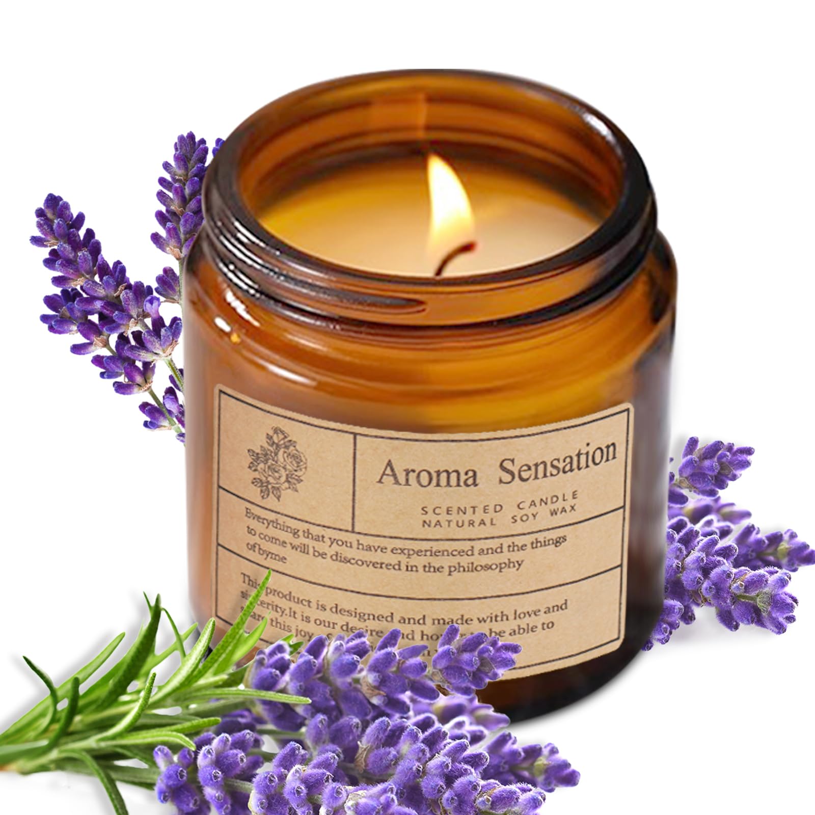 Velas ARCASA frontal mostrando el envase con aroma lavanda y aspecto elegante