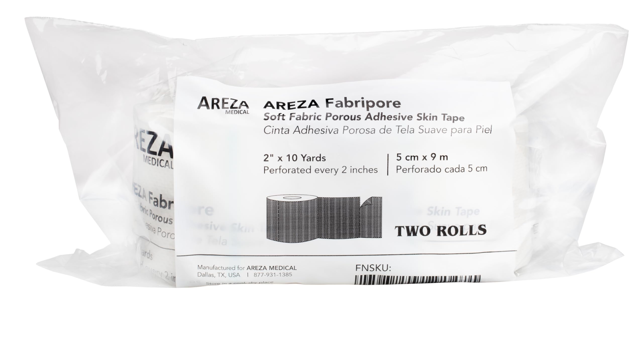 Areza Medical close-up de textura de tela porosa que mejora ventilación