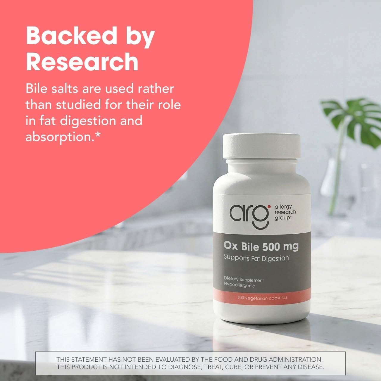Allergy Research Group etiqueta nutricional legible que muestra ingredientes limpios