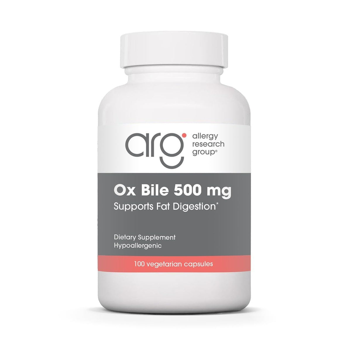 Allergy Research Group envase frontal mostrando ARG Ox Bile y beneficio digestivo
