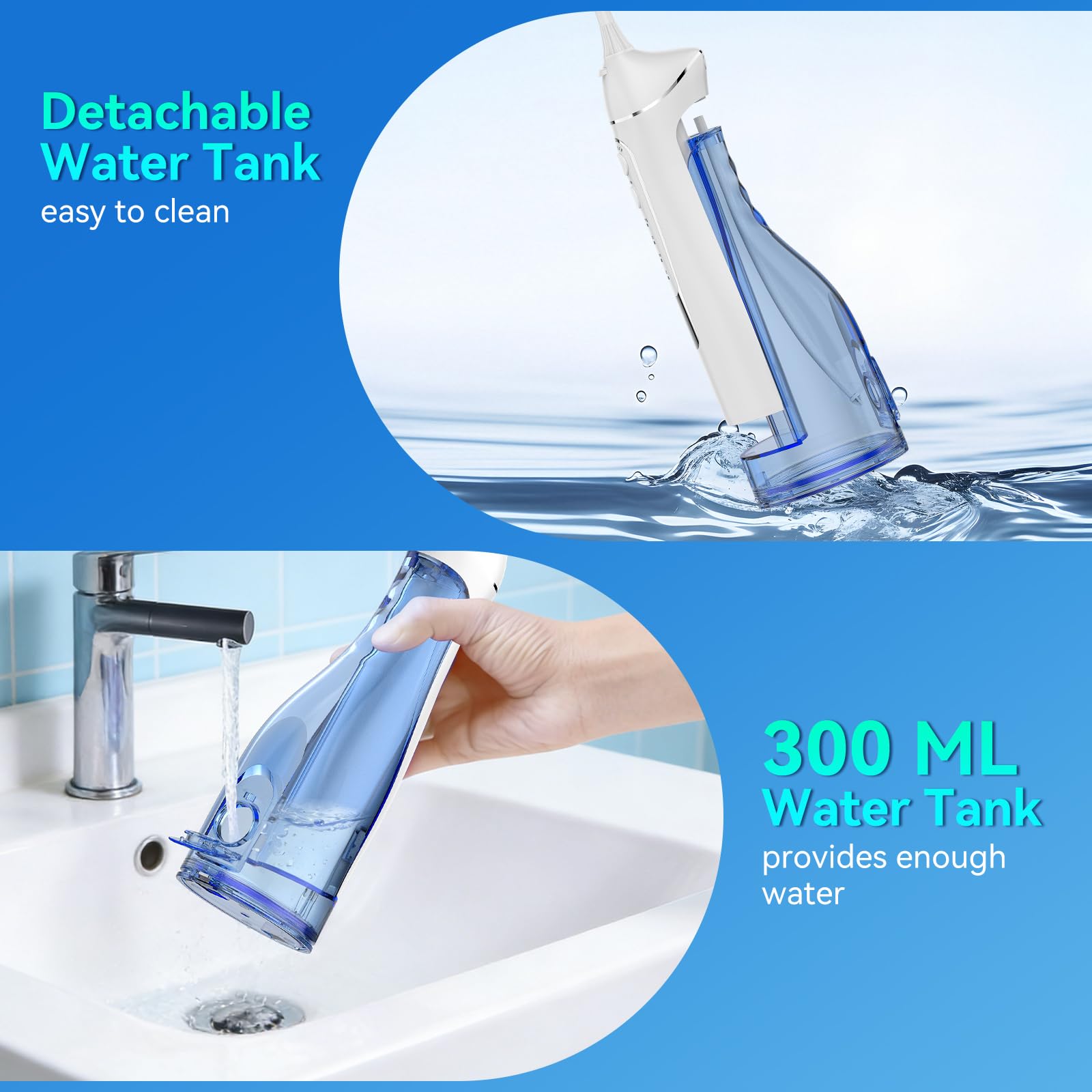 Ariflow tanque de 300 ml abierto con tapa inferior desmontable, facilita limpieza y secado