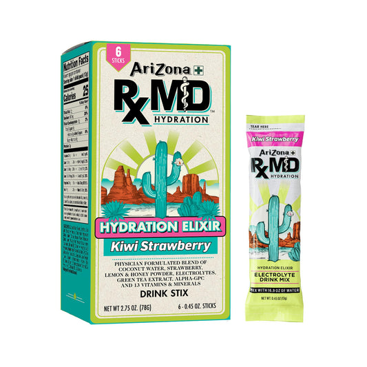 AriZona Rx MD frontal del paquete mostrando seis sobres listos para llevar