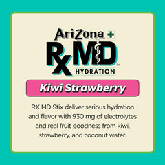 AriZona Rx MD primer plano de la textura del polvo con fruta liofilizada visible