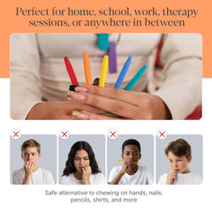 ARK Chewth Pick detalle del extremo masticable para apoyo oral-motor
