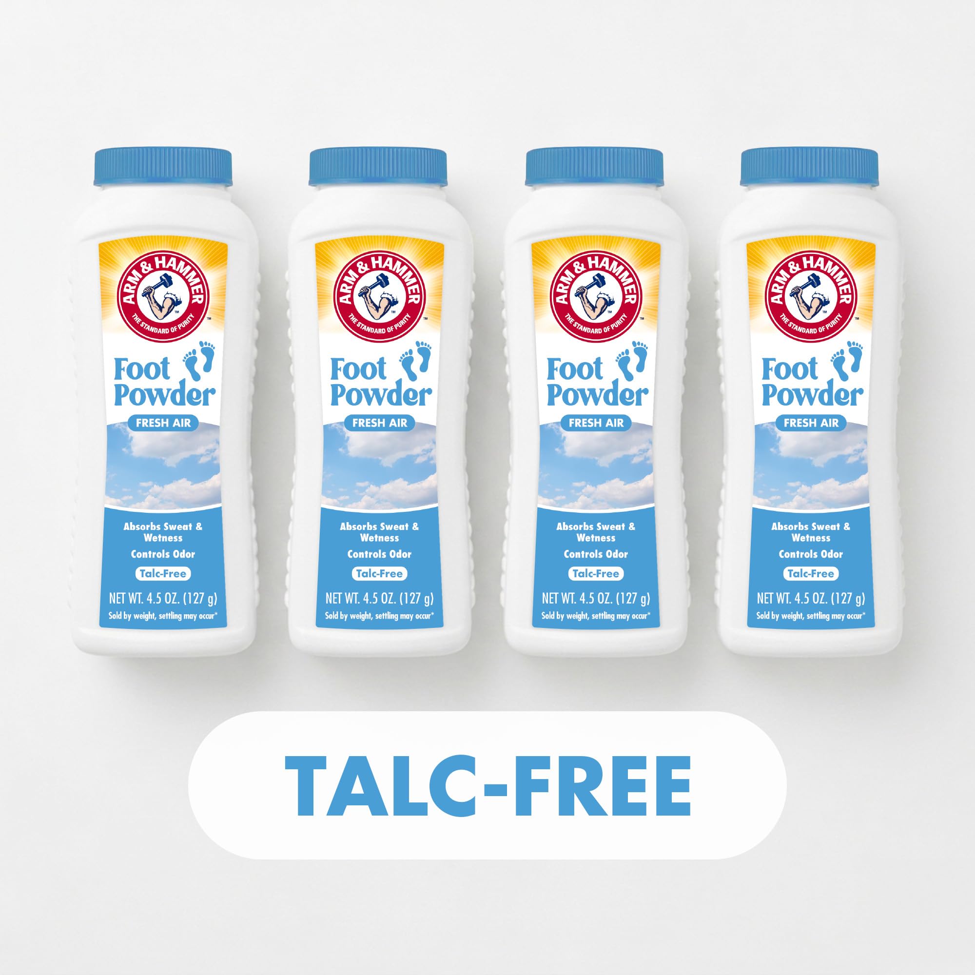 Arm & Hammer comparación de tamaño con mano, formato portátil