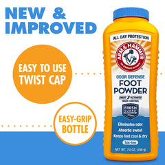 Arm & Hammer tamaño del envase comparado con mano para portabilidad