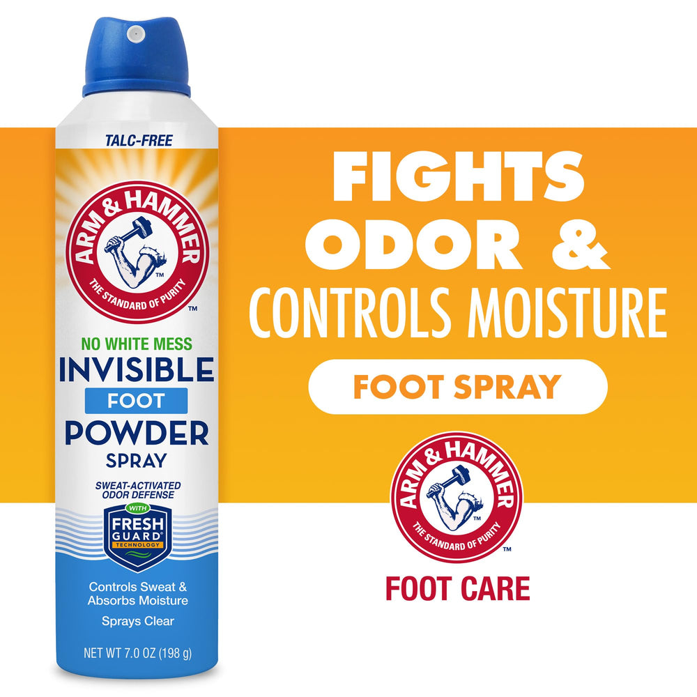 Arm & Hammer spray aplicado dentro de zapato para mantener frescura