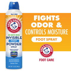 Arm & Hammer spray aplicado dentro de zapato para mantener frescura