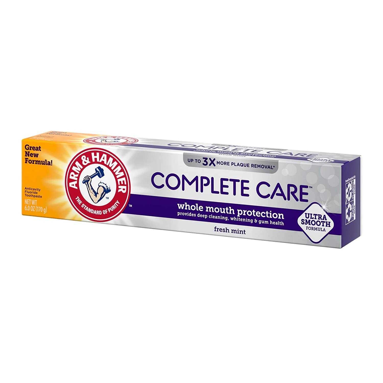 Arm & Hammer tubo junto al lavabo ilustrando uso diario y practicidad