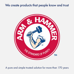 Arm & Hammer etiqueta con ingredientes clave y beneficios visibles