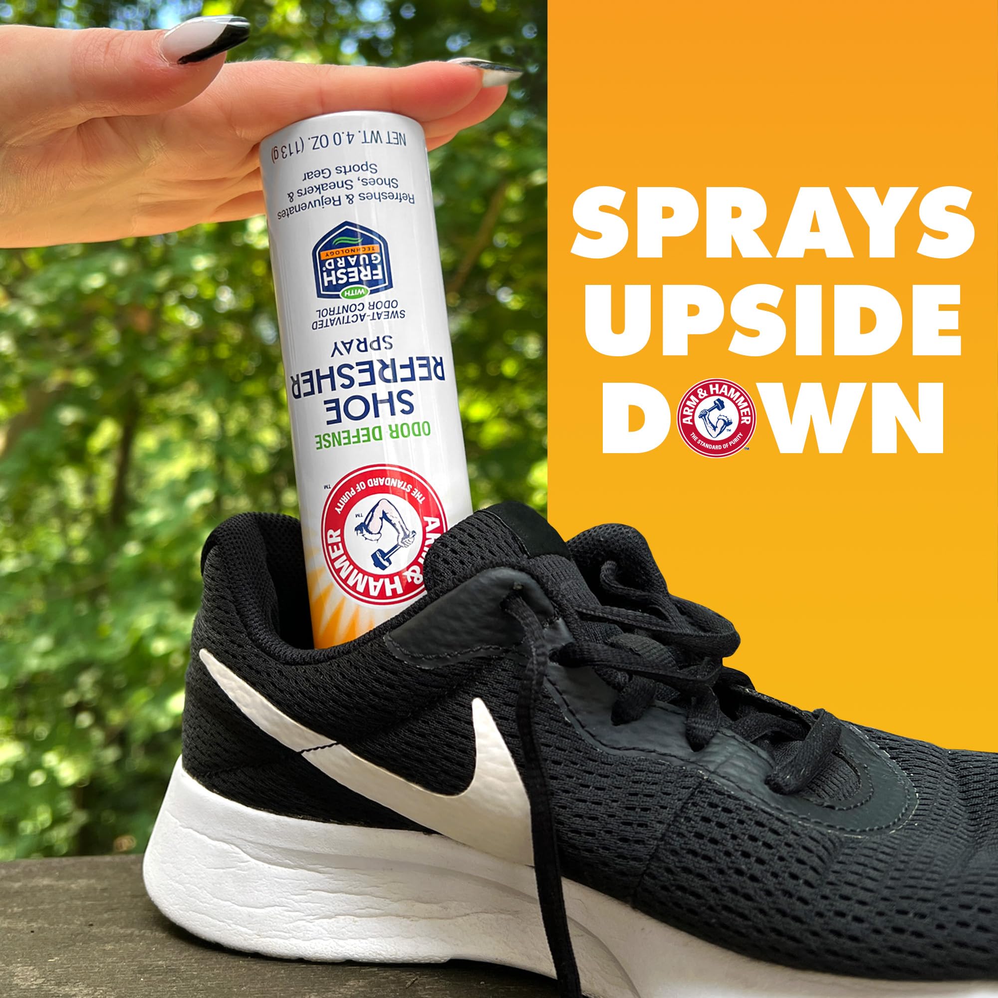 Arm & Hammer etiqueta con instrucciones y beneficios visibles y claras