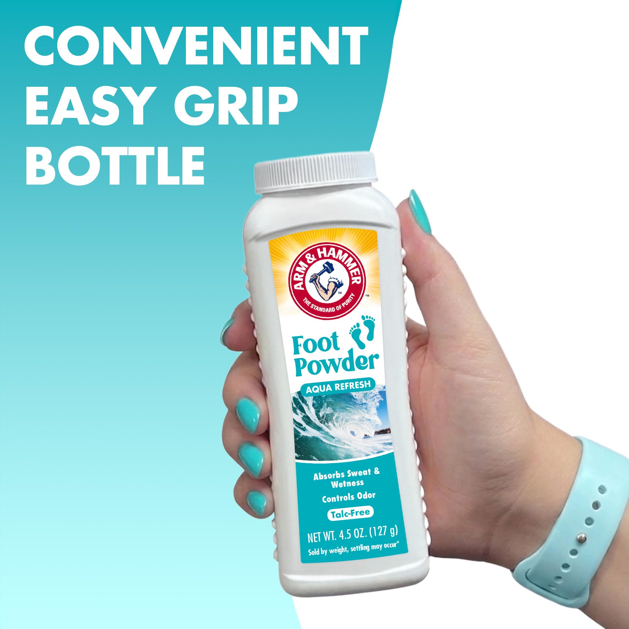 Arm & Hammer etiqueta destacando bicarbonato y componentes clave para frescura