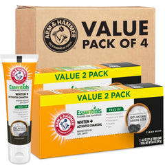 Arm & Hammer empaque frontal destacando blanqueado y bicarbonato natural
