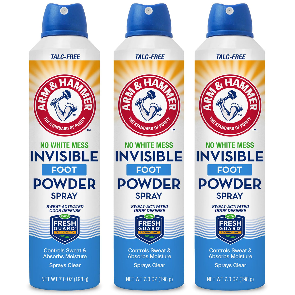 Arm & Hammer vista frontal del envase que muestra diseño y tamaño práctico