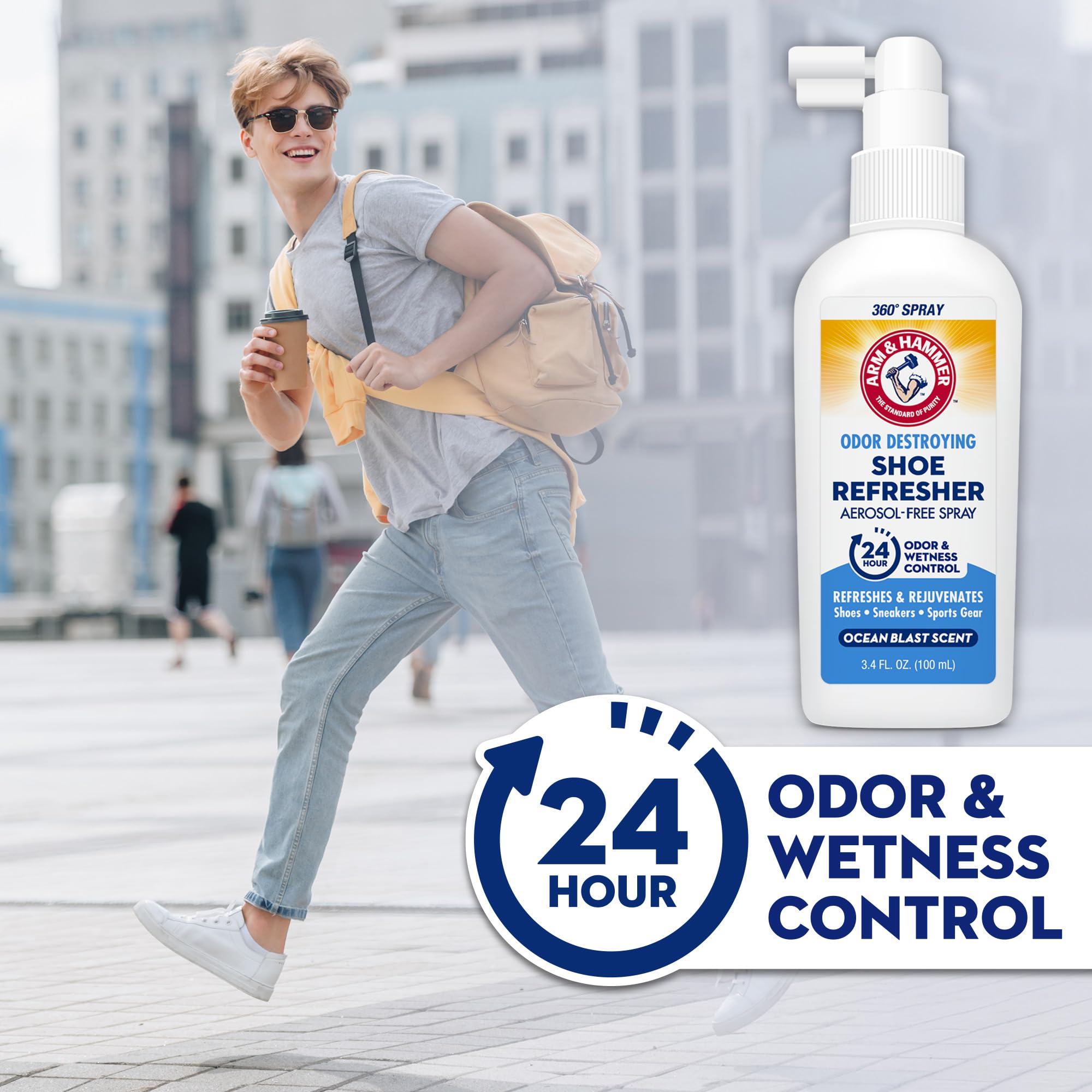 Arm & Hammer pack de dos envases listo para guardar en mochila