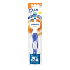Arm & Hammer Spinbrush vista frontal producto listo para usar y limpiar mejor