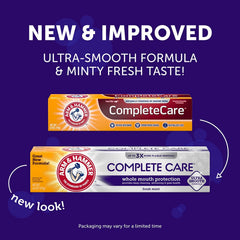 Arm & Hammer tubo abierto aplicando pasta al cepillo para control del esmalte