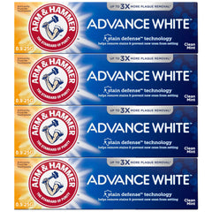 Arm & Hammer tubo frontal en caja mostrando tamaño de viaje y portabilidad
