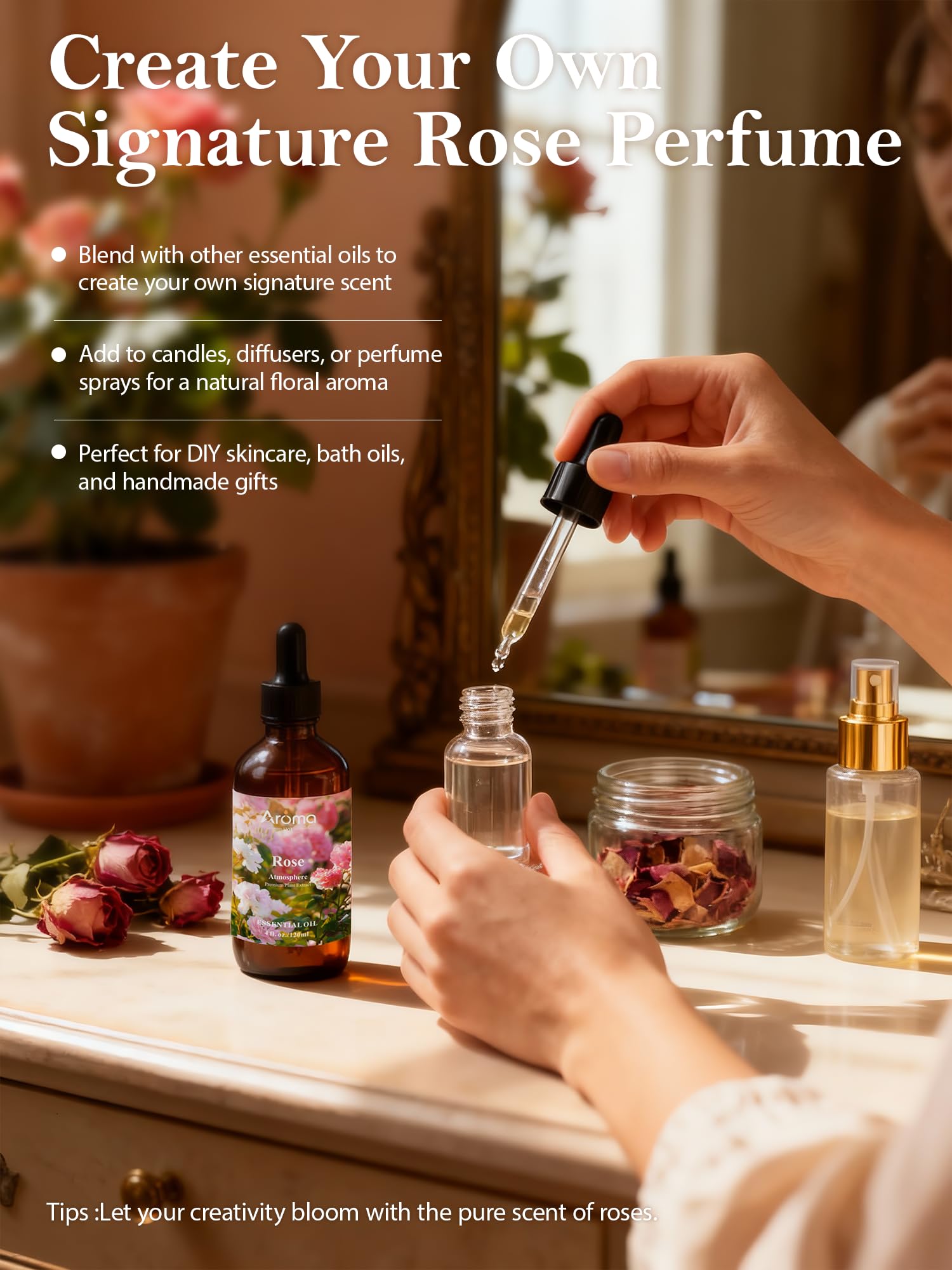 AromaLYA gota de aceite en mano demostrando textura y pureza