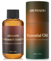 AROMADD envase frontal de Bergamot Coastal mostrando diseño y volumen