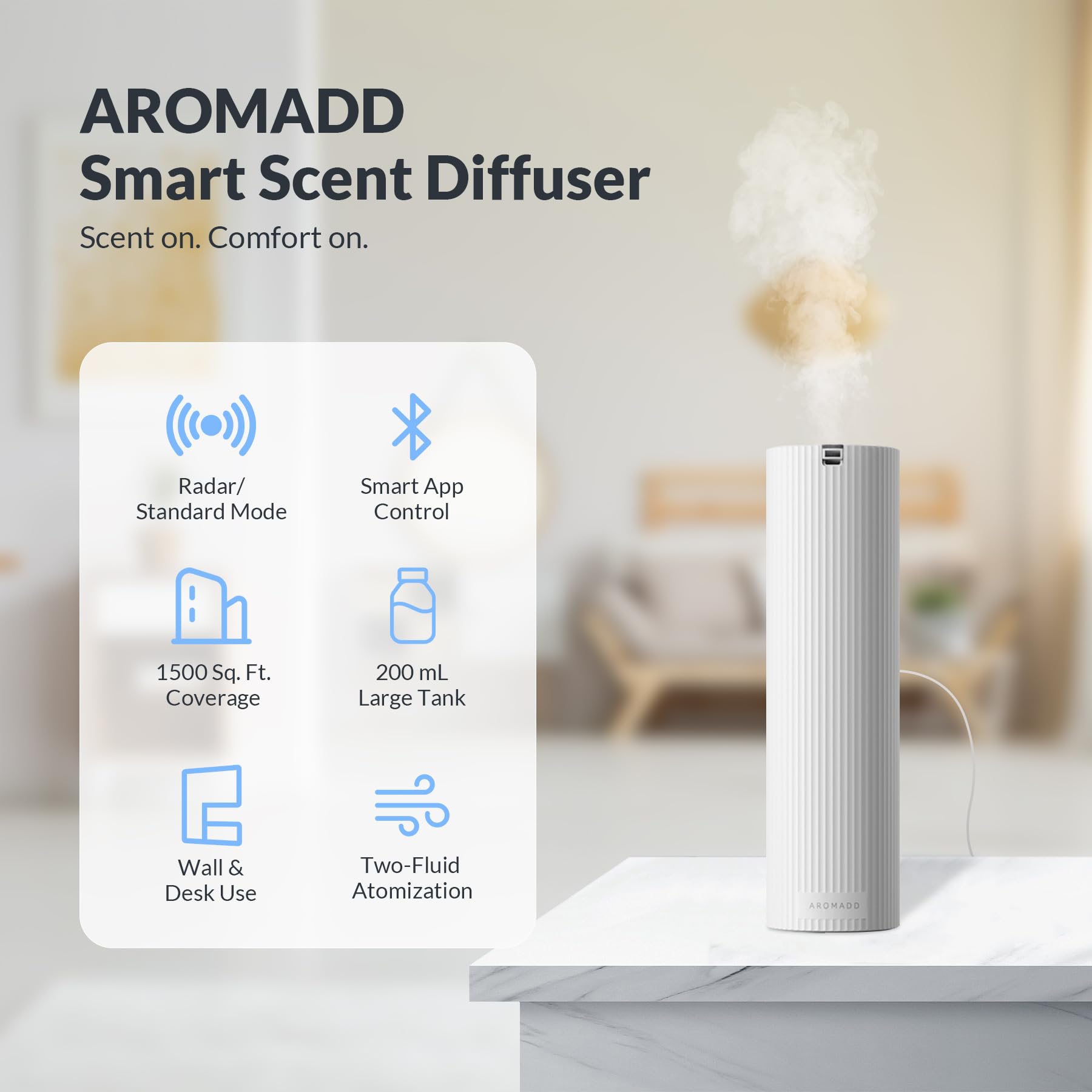 Aromadd detalle de superficie y acabado que resalta durabilidad