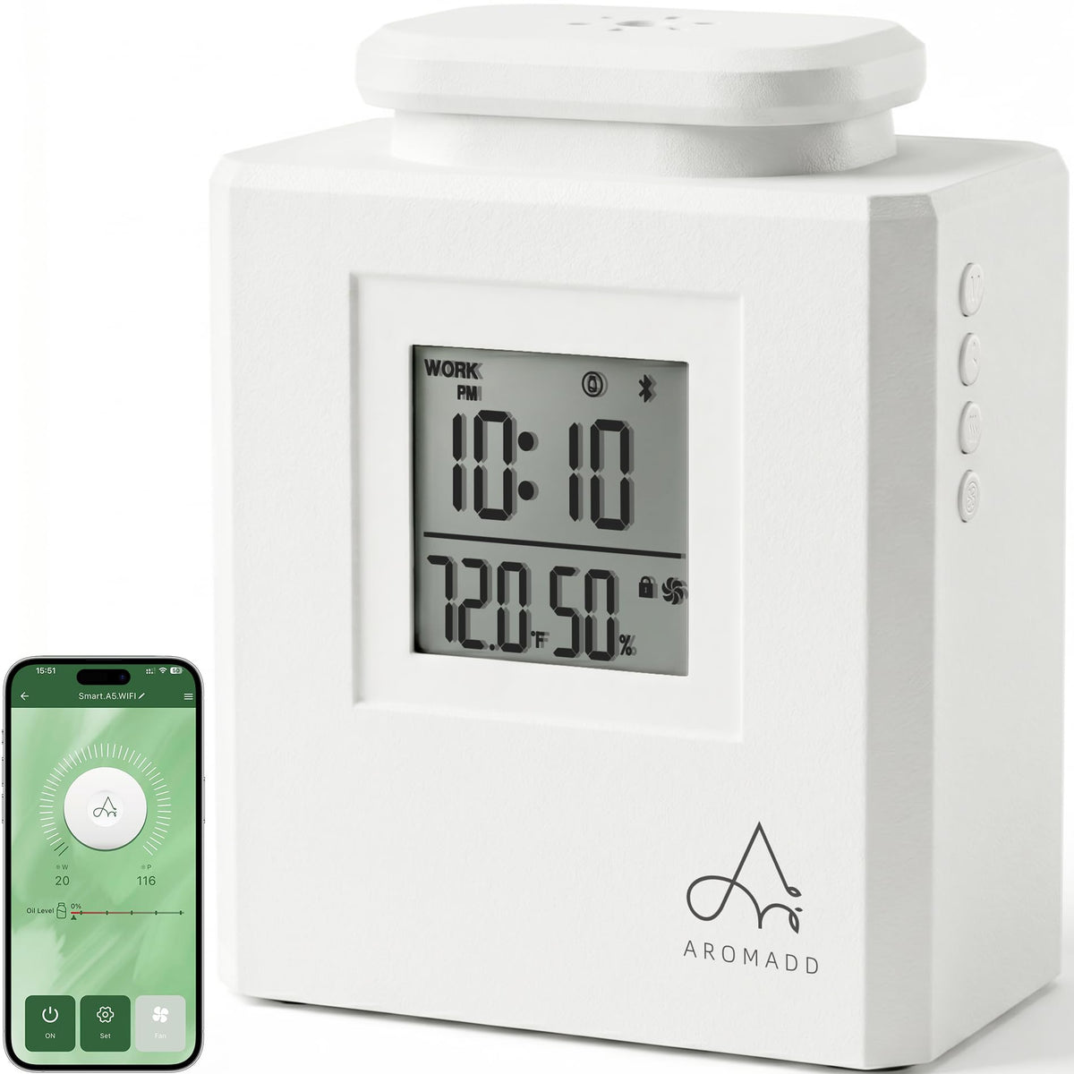 AROMADD U4 vista frontal elegante que transmite control y discreción