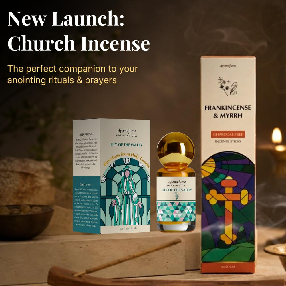 Aromafume embalaje listo para regalo con estética cristiana elegante