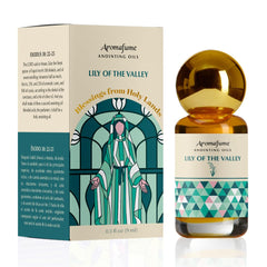 Aromafume frasco delantero mostrando el diseño y aroma Lirio del Valle