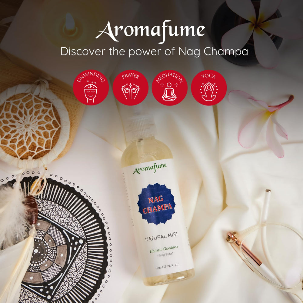 Aromafume Nag Champa en escena de meditación, favorece concentración y calma