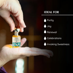 Aromafume uso en oración ilustrando unción personal y concentración