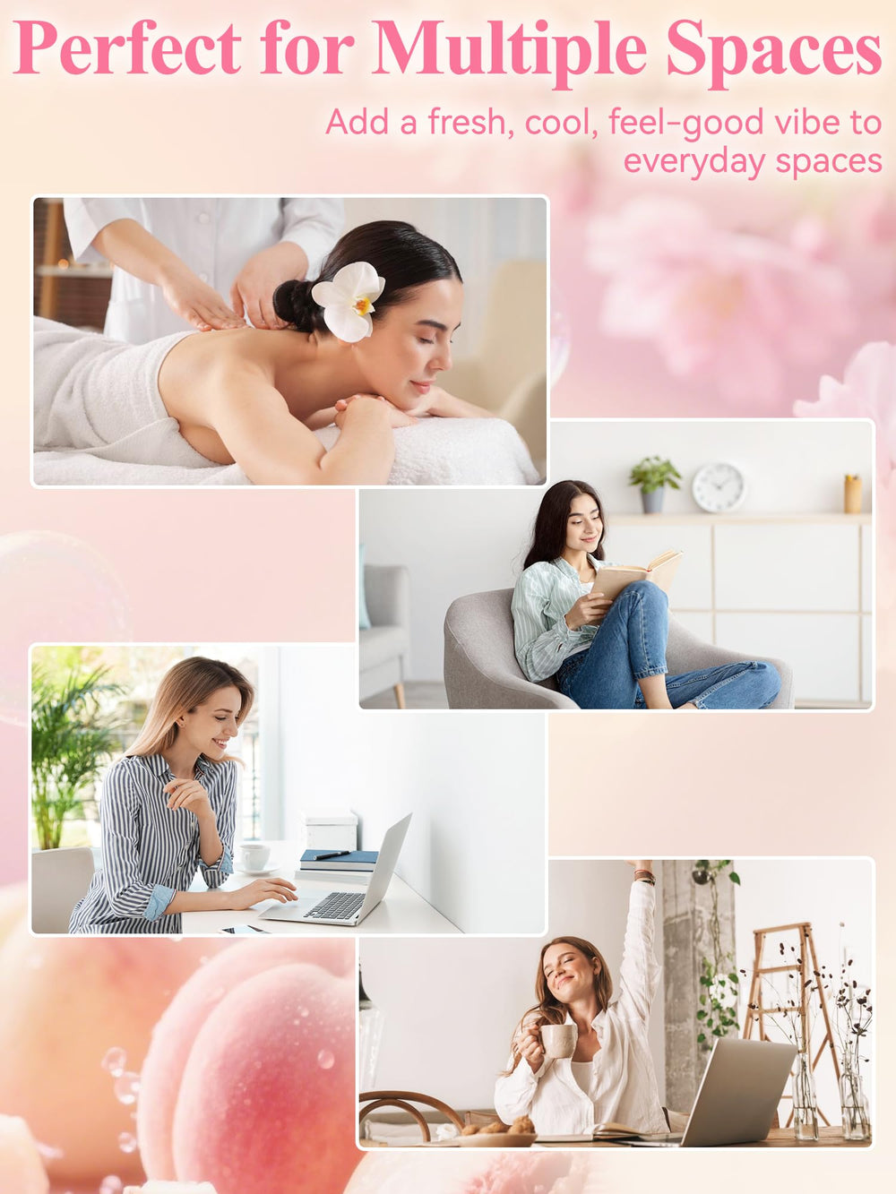 AromaLYA ambiente de salón perfumado con durazno para bienvenida cálida