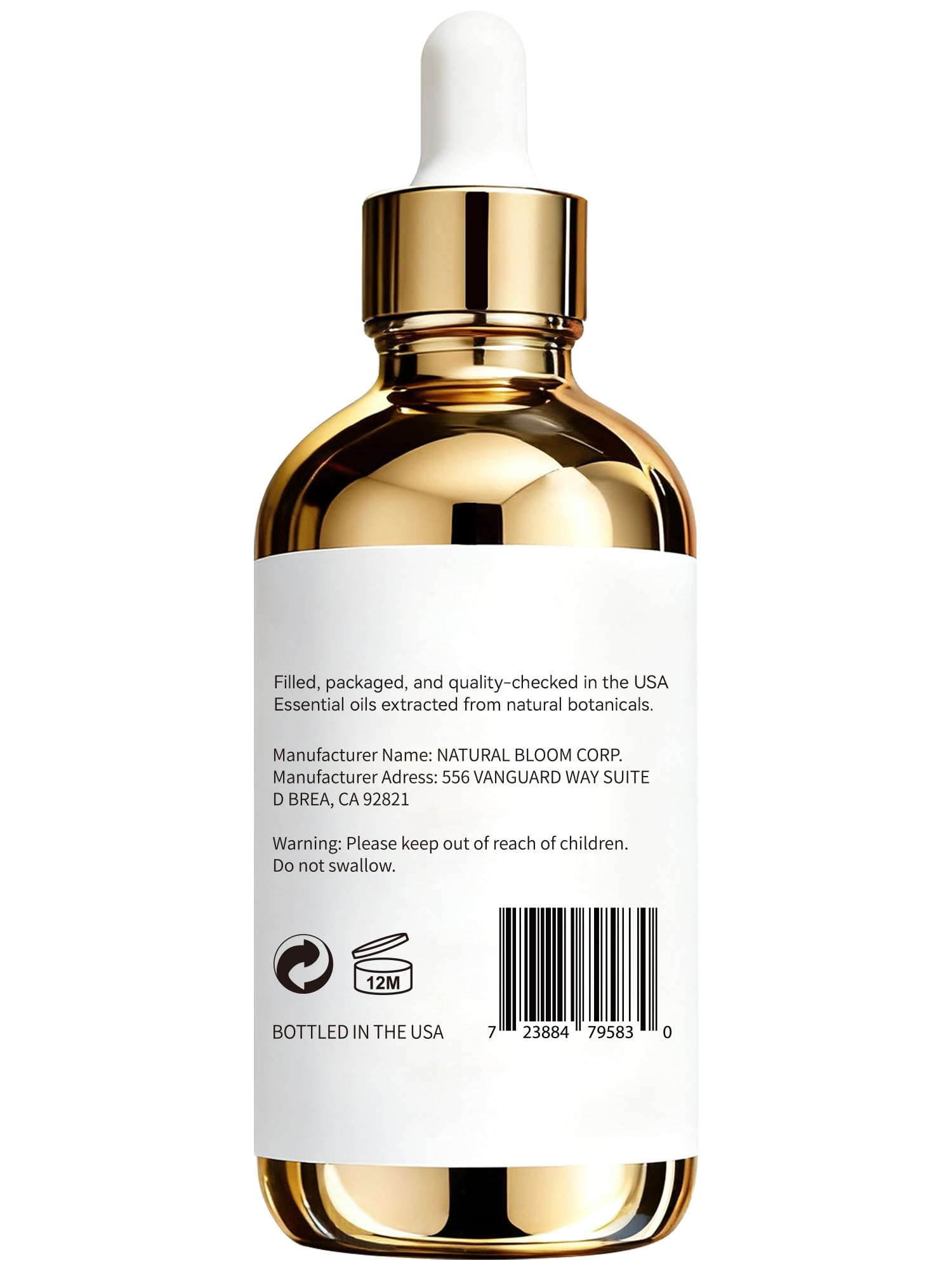 AromaLYA etiqueta legible con instrucciones y aroma de jazmín