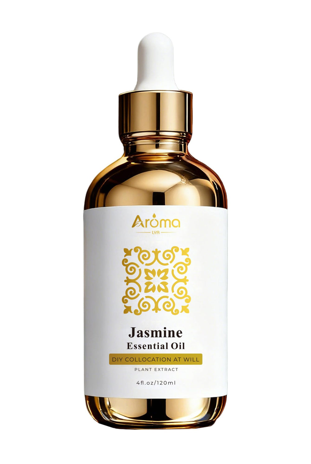 AromaLYA frasco frontal mostrando etiqueta clara y capacidad grande