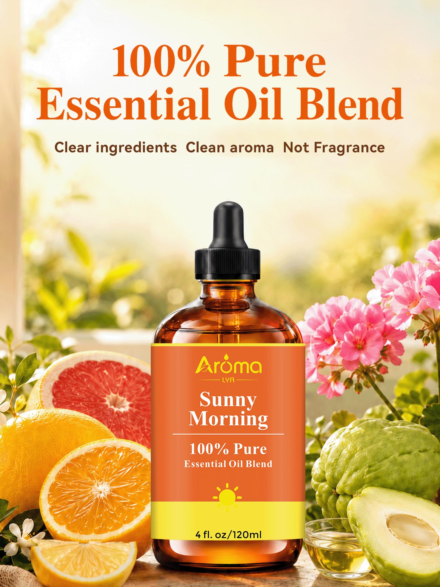 AromaLYA etiqueta en primer plano con ingredientes y ventaja natural