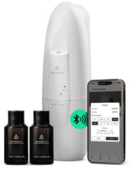 AROMAPLAN difusor frontal mostrando diseño compacto y fácil instalación