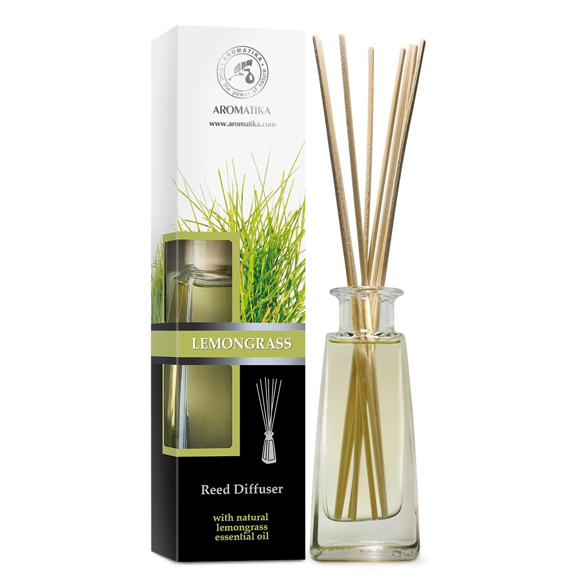 AROMATIKA difusor frontal mostrando diseño elegante y aroma fresco