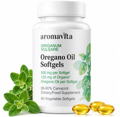 AROMAVITA frasco delantero orgánico muestra seguridad y confianza